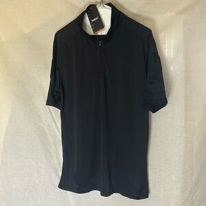 TACVASEN Mens
Camo Tactical Back short sleeve shirt 2 zip pockets,Velcro Med.